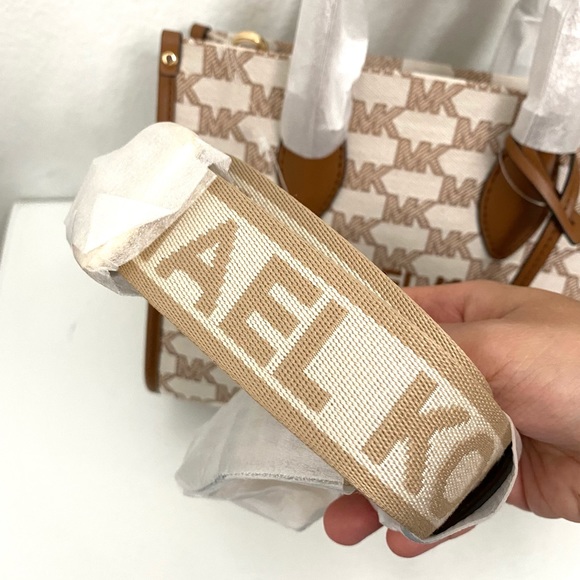 Michael Kors Mirella Small Logo Jacquard Crossbody Bag - Picture 10 of 10